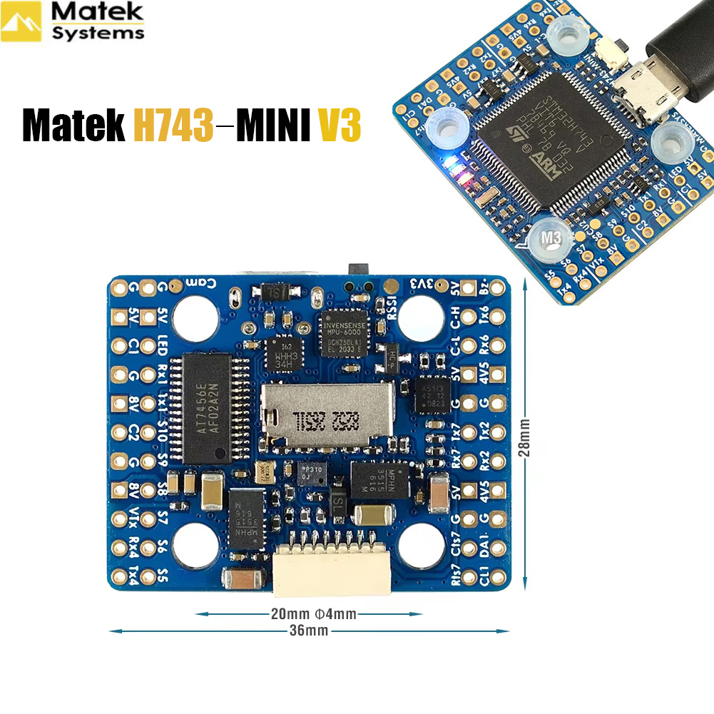 Matek H743‑MINI V3 Pengontrol  - Drone Racing Flight Controller ulasan dan harga